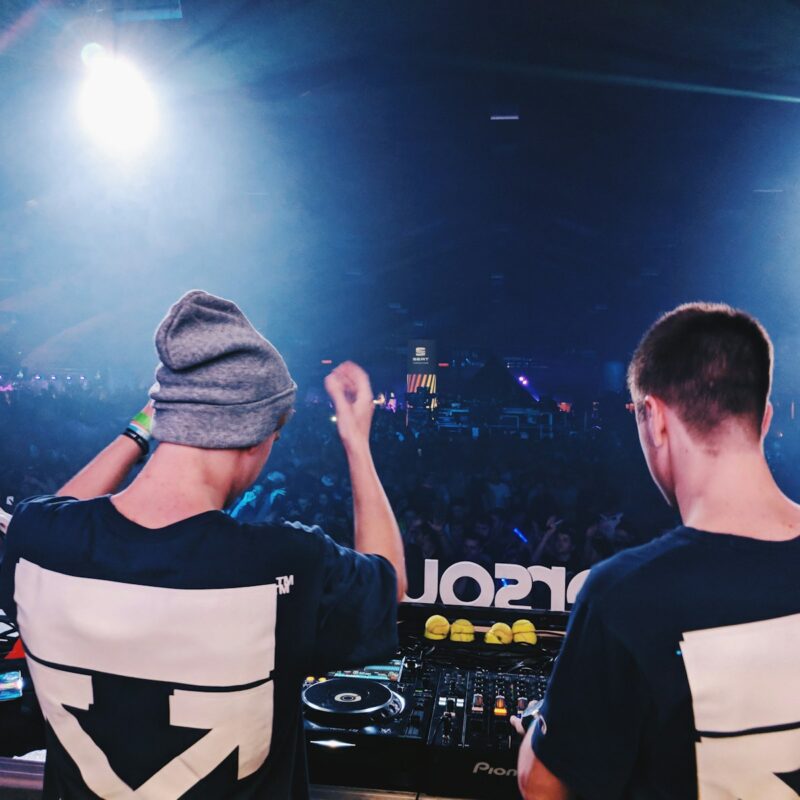 DJ in front of the crowd