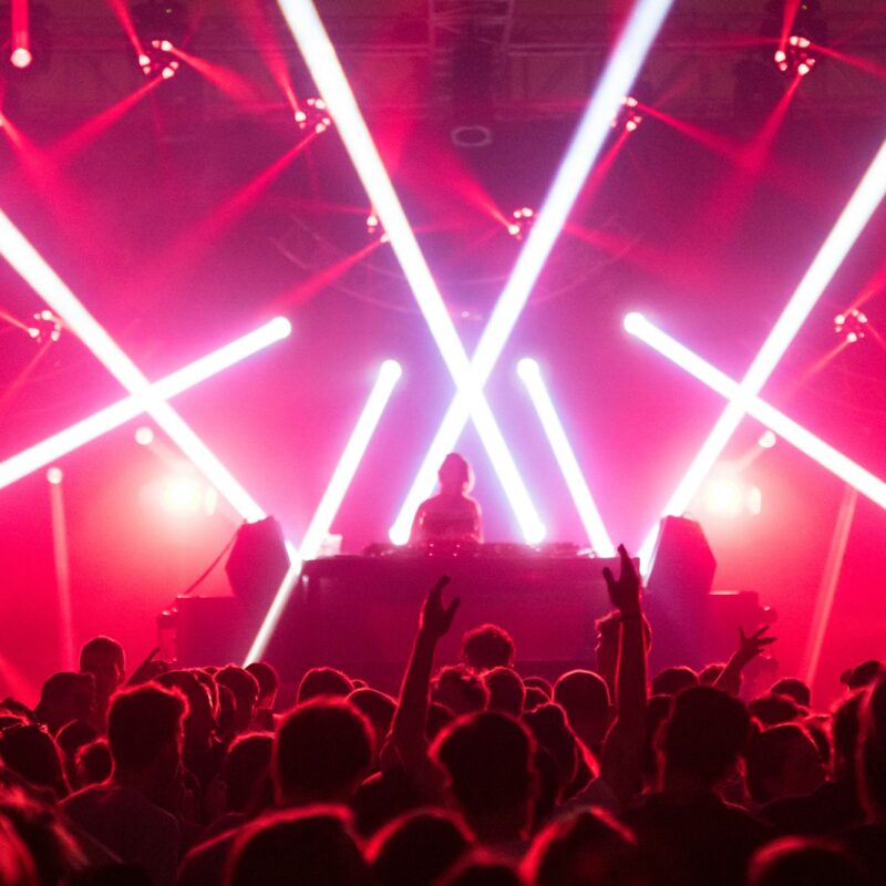 group of people enjoying concert