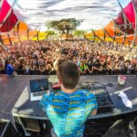 DJ on stage in front of audience